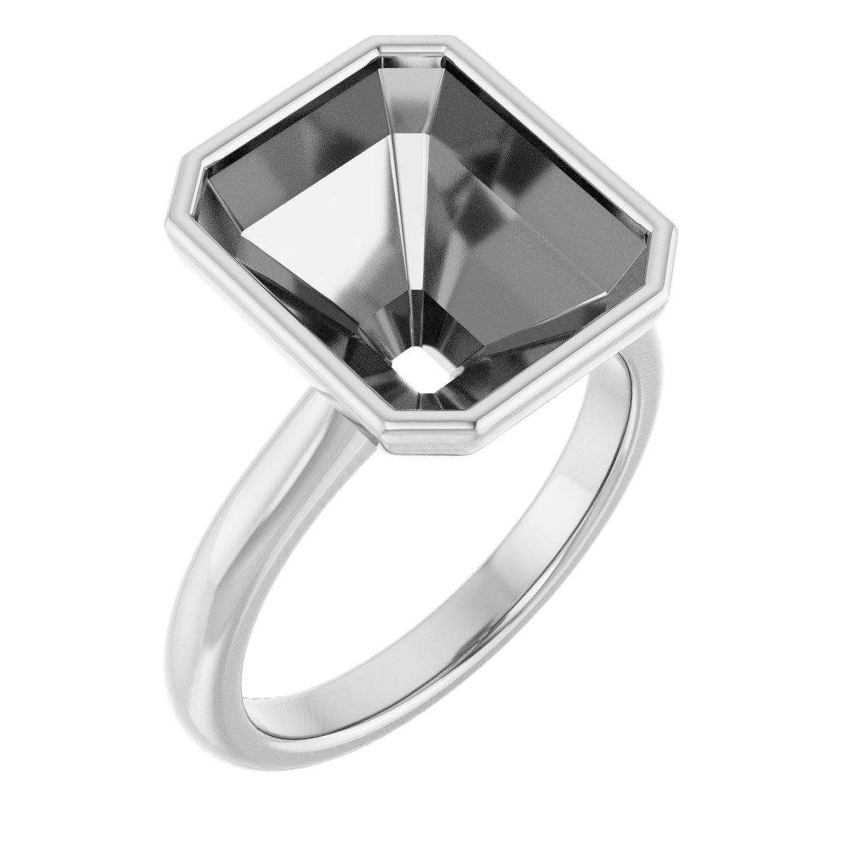 Bezel-Set Solitaire Engagement Ring