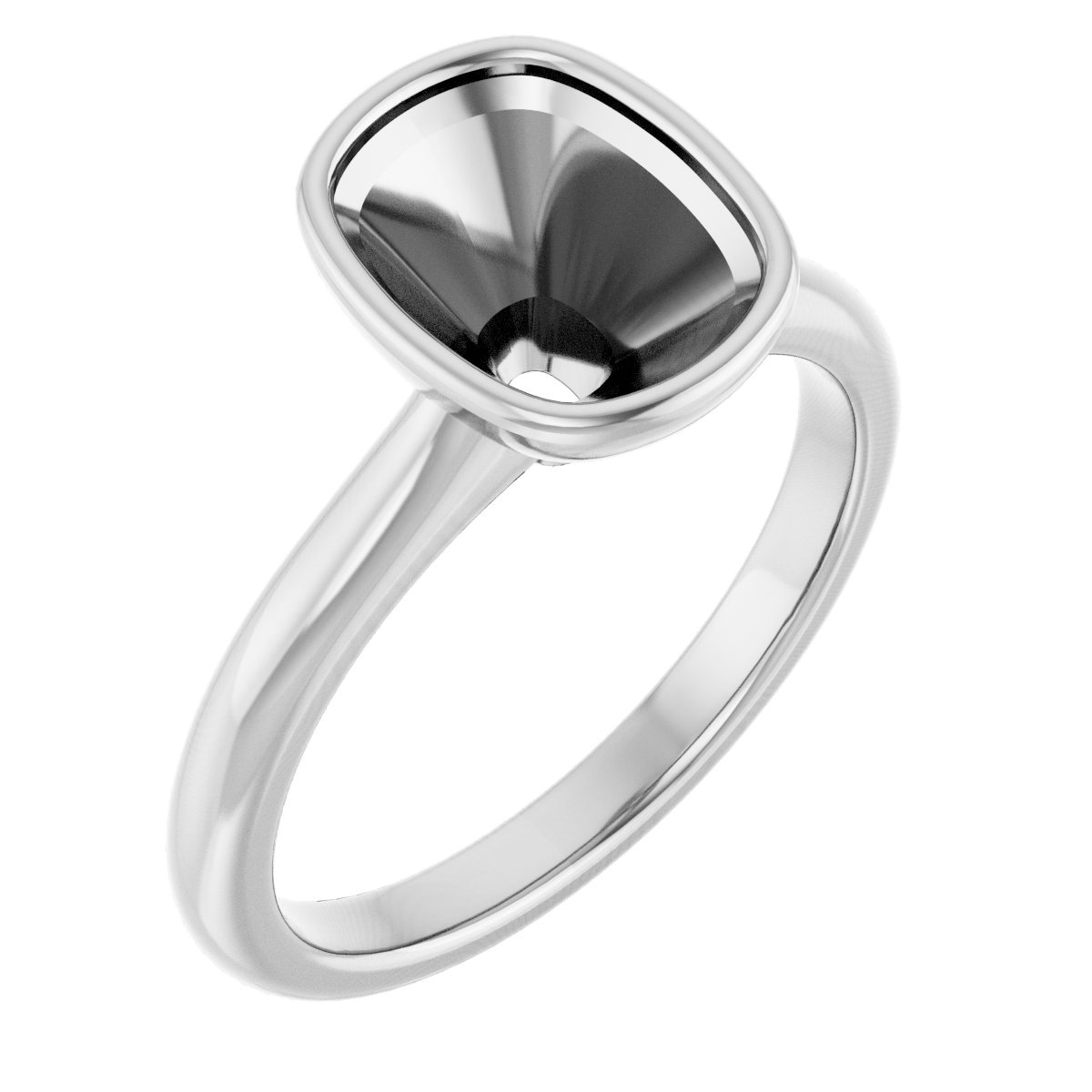 Bezel-Set Solitaire Engagement Ring