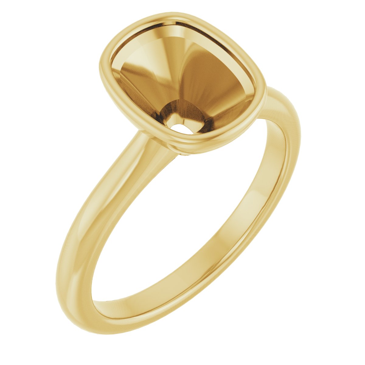 Bezel-Set Solitaire Engagement Ring