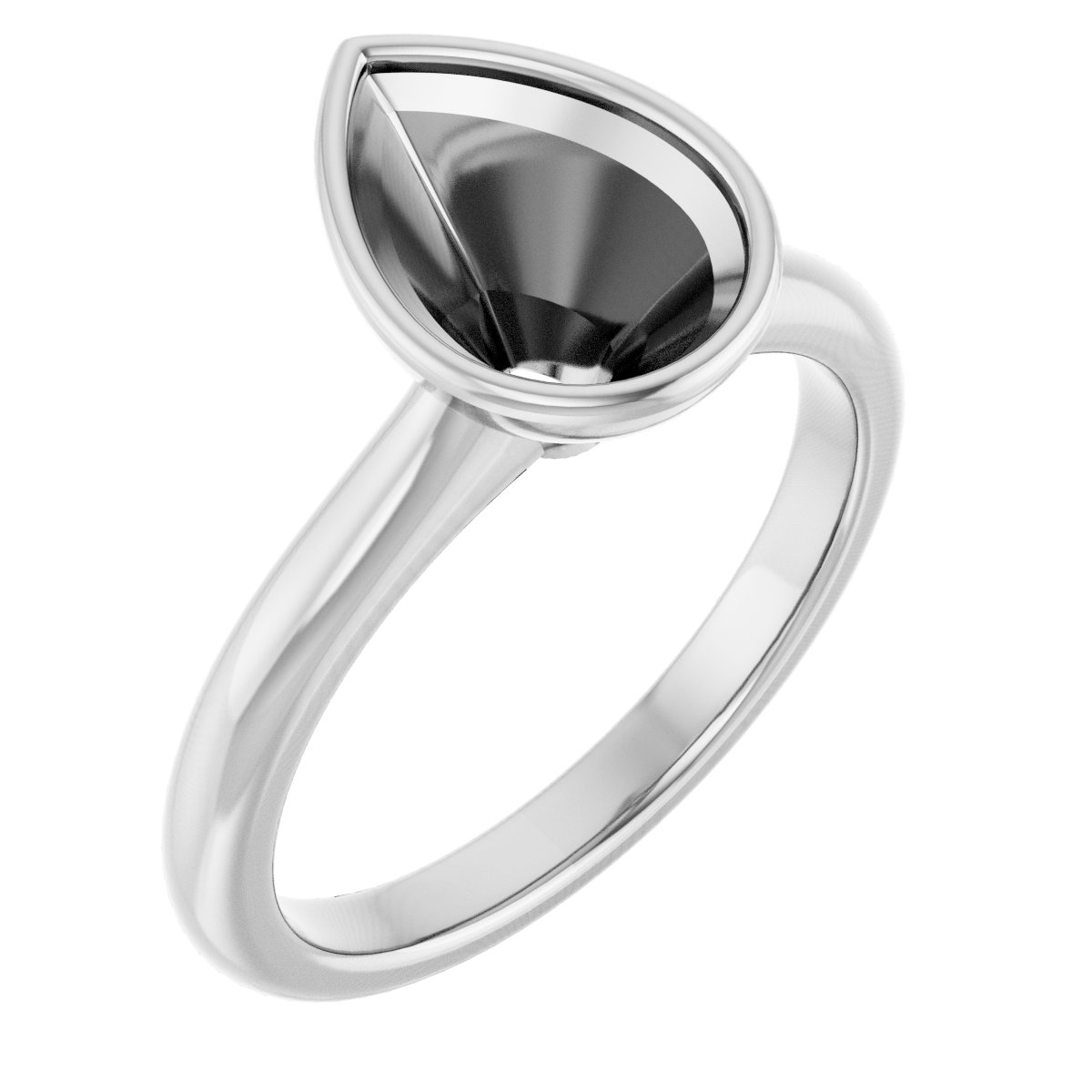 Bezel-Set Solitaire Engagement Ring