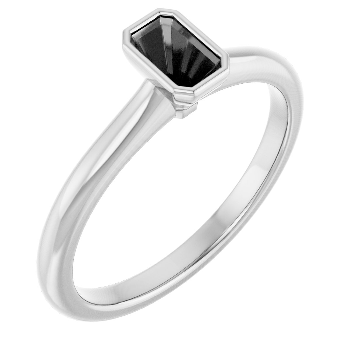 Bezel-Set Solitaire Engagement Ring