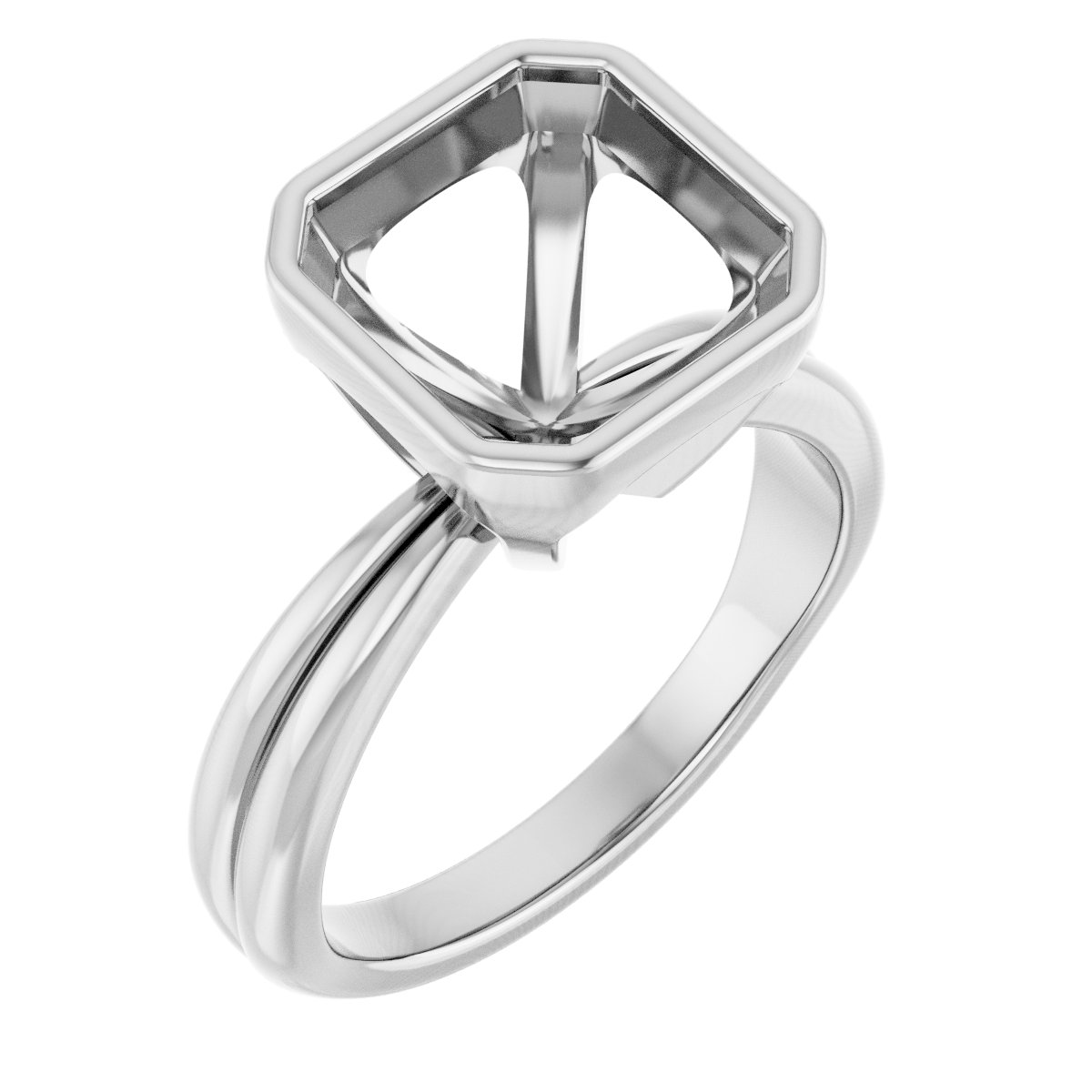 Bezel-Set Solitaire Engagement Ring
