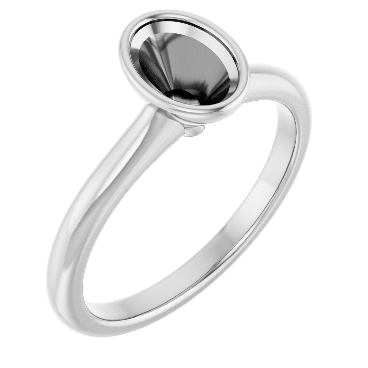 Bezel-Set Solitaire Engagement Ring