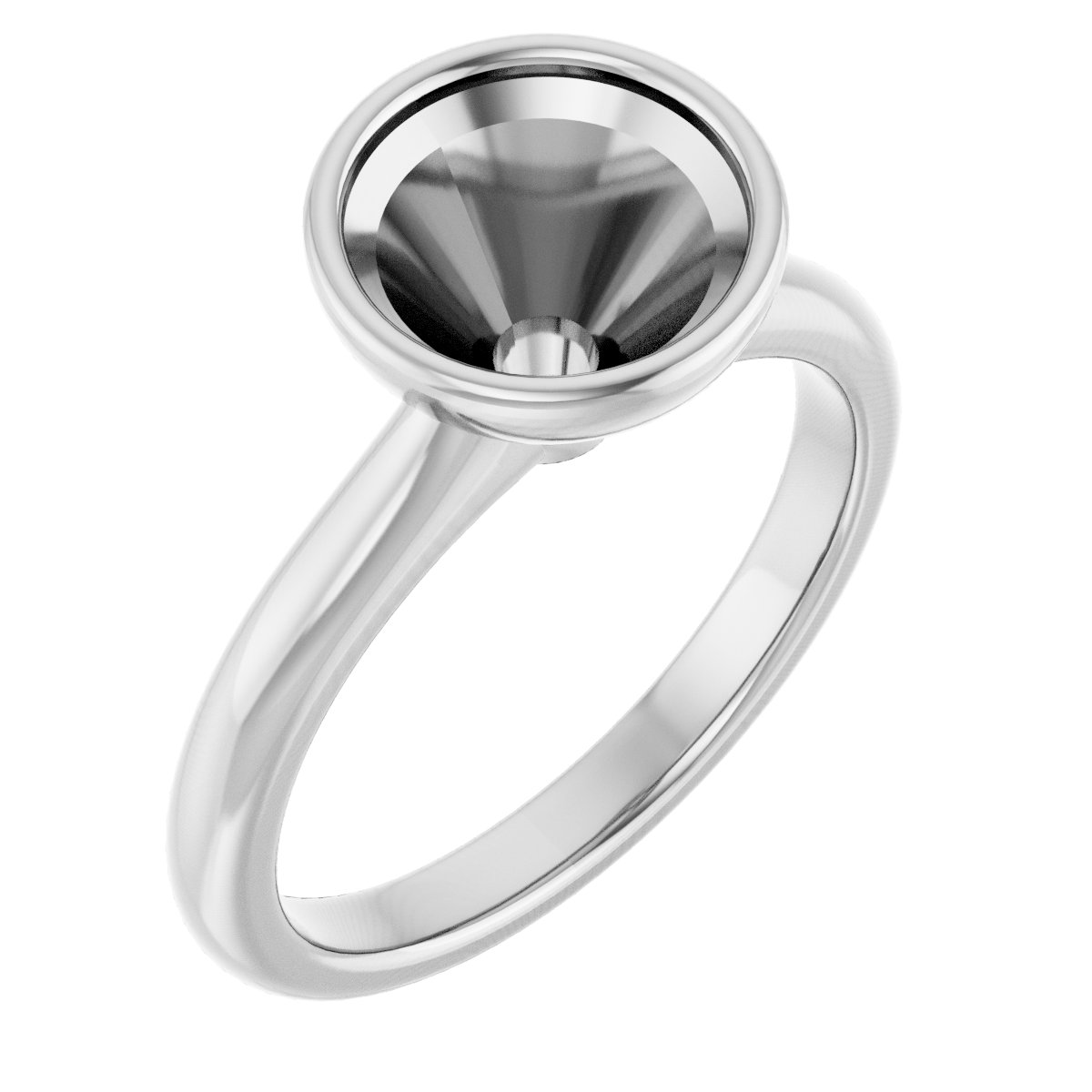 Bezel-Set Solitaire Engagement Ring