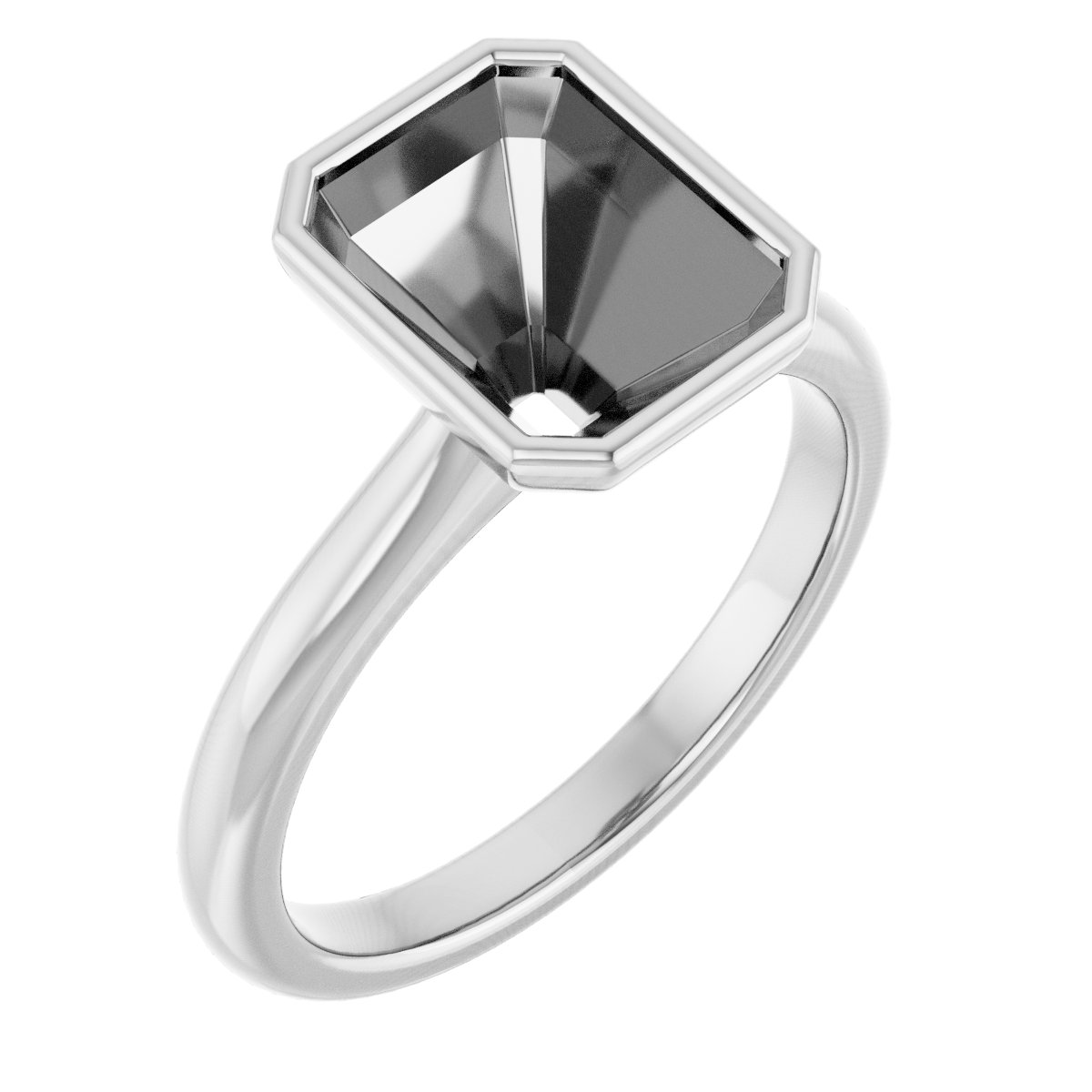 Bezel-Set Solitaire Engagement Ring