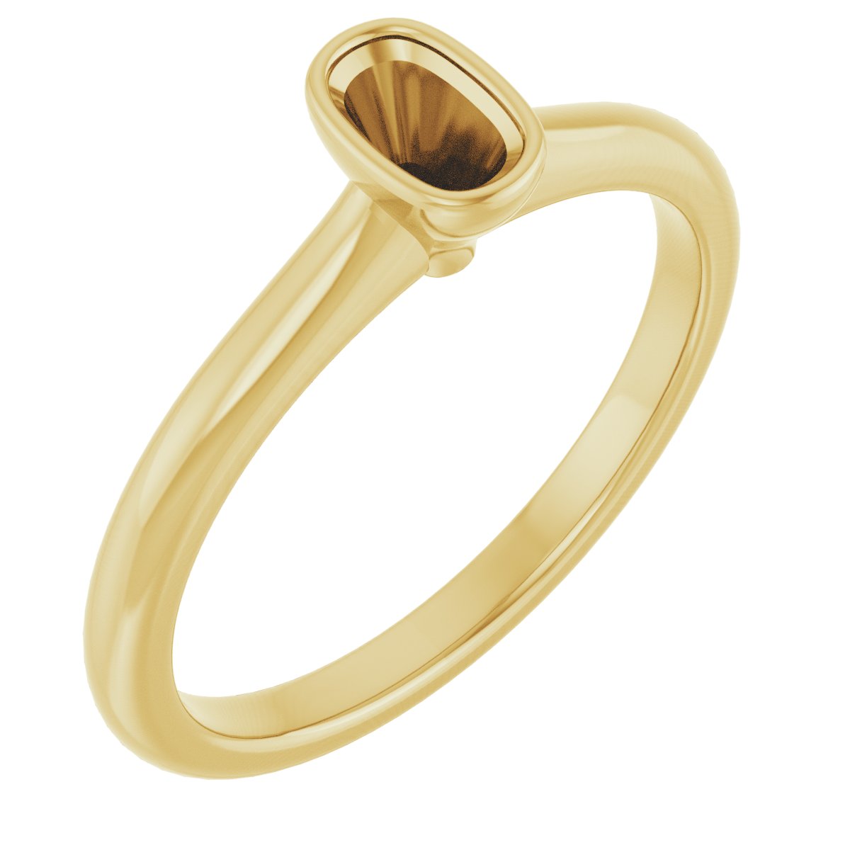Bezel-Set Solitaire Engagement Ring