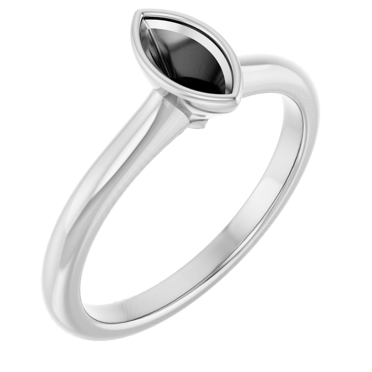 Bezel-Set Solitaire Engagement Ring