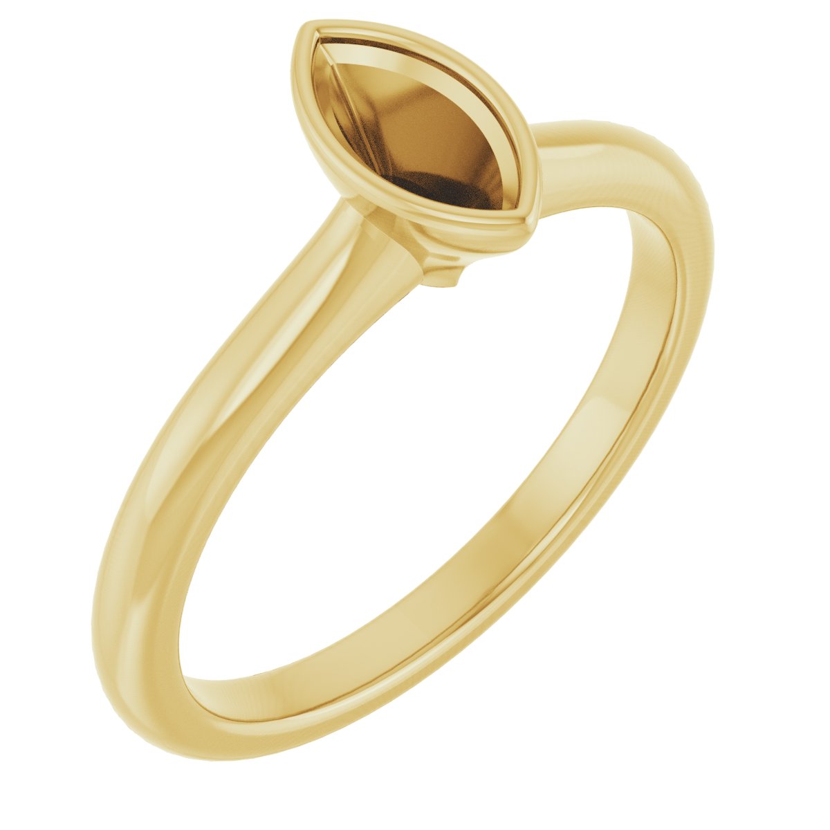 Bezel-Set Solitaire Engagement Ring