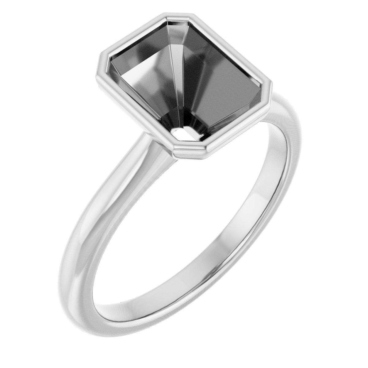 Bezel-Set Solitaire Engagement Ring