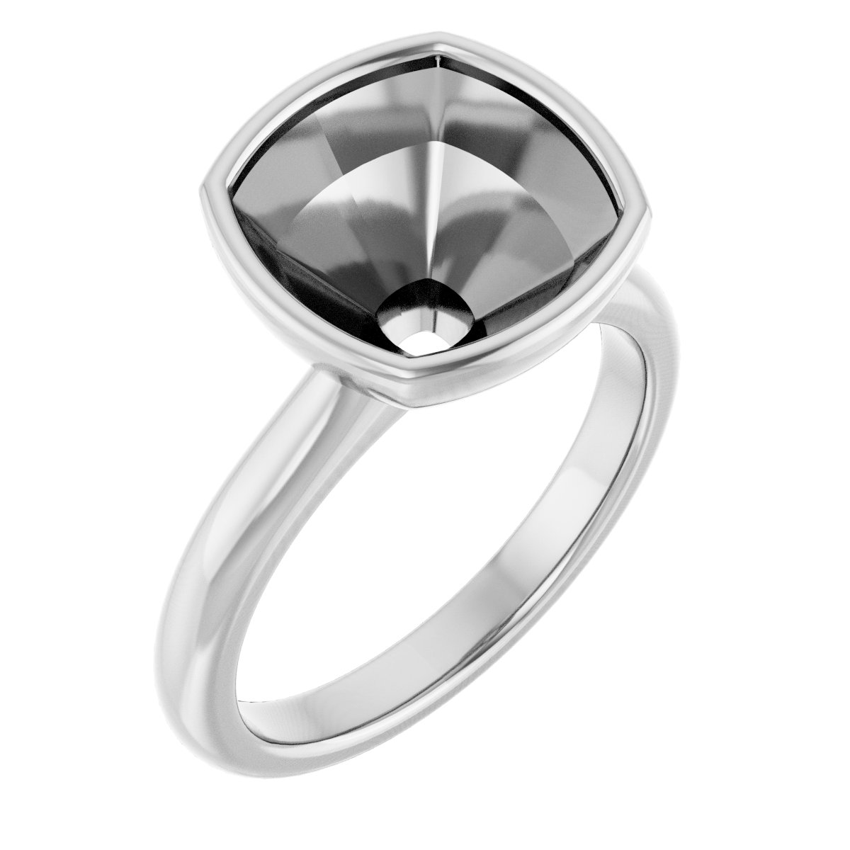 Bezel-Set Solitaire Engagement Ring