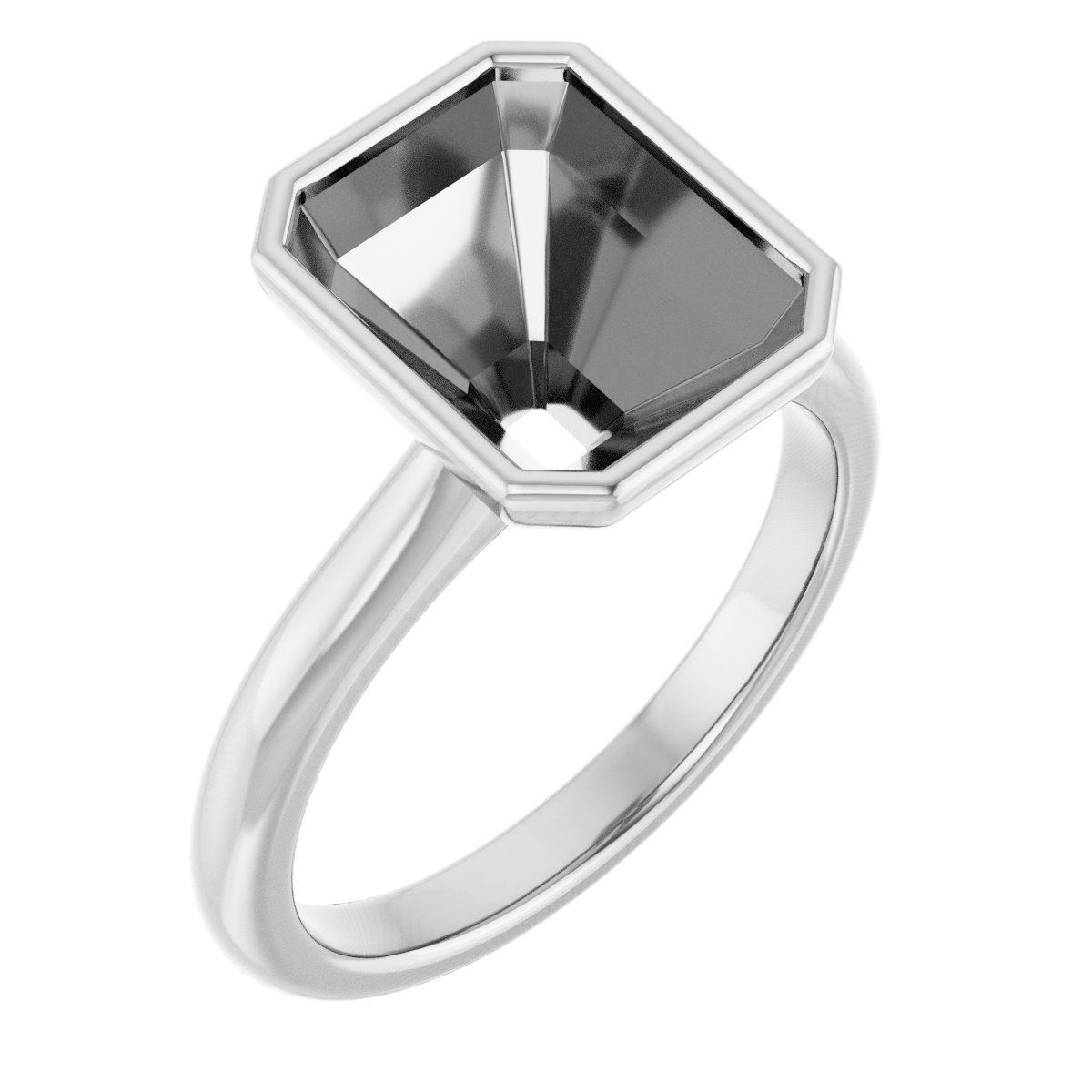Bezel-Set Solitaire Engagement Ring