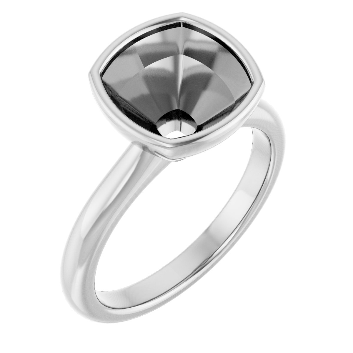 Bezel-Set Solitaire Engagement Ring