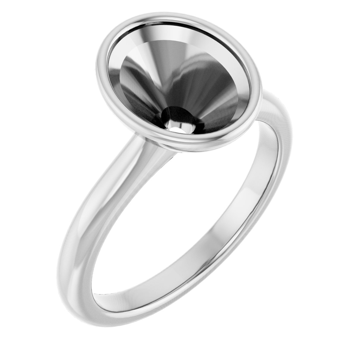 Bezel-Set Solitaire Engagement Ring