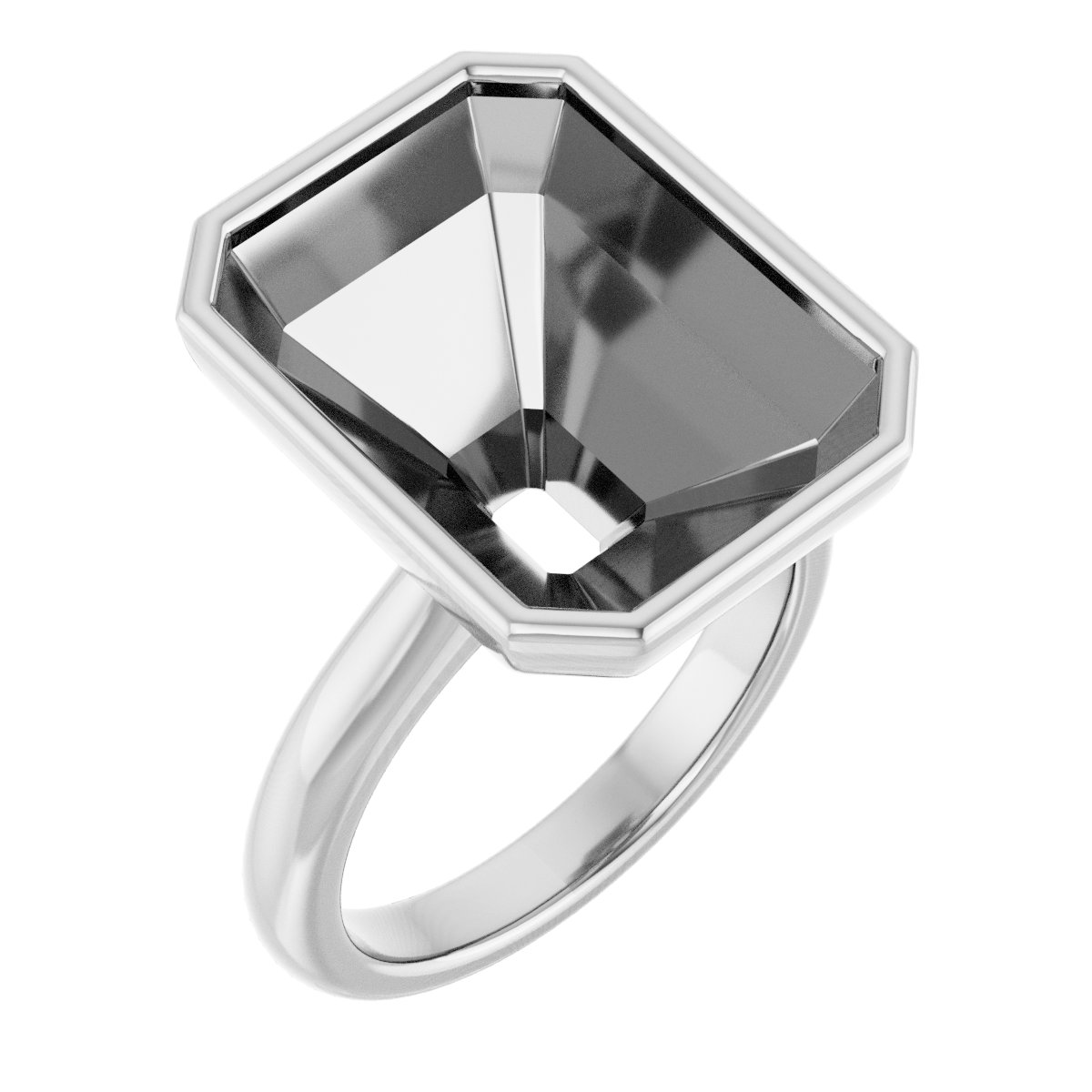 Bezel-Set Solitaire Engagement Ring
