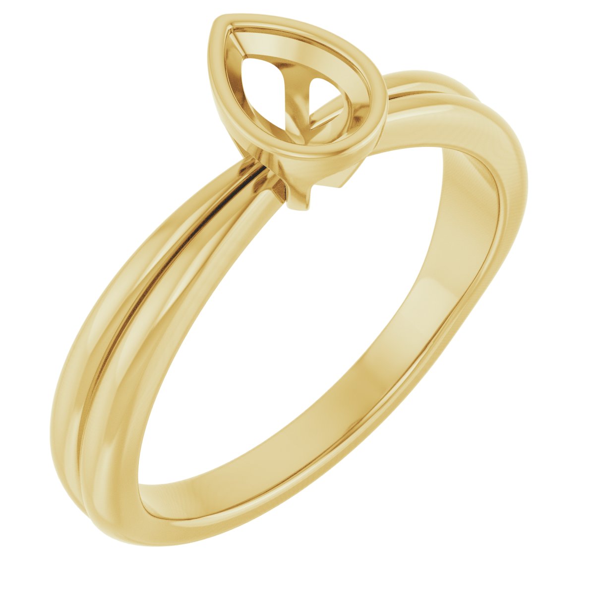 Bezel-Set Solitaire Engagement Ring