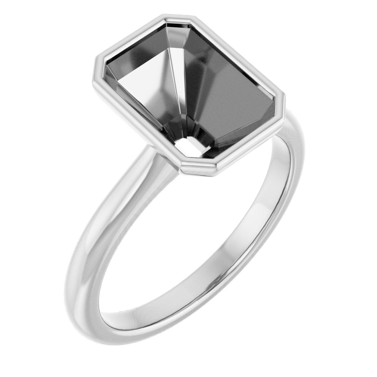 Bezel-Set Solitaire Engagement Ring