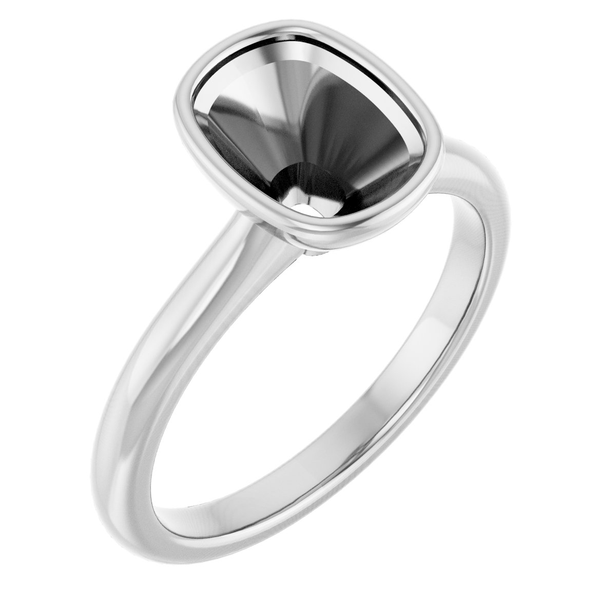 Bezel-Set Solitaire Engagement Ring