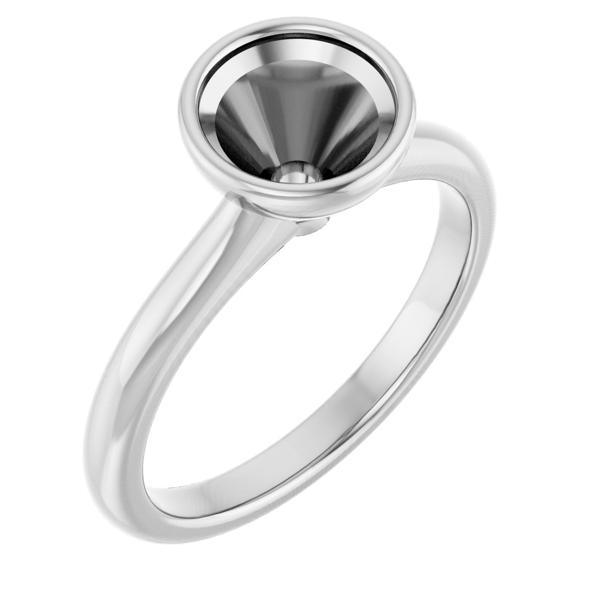 Bezel-Set Solitaire Engagement Ring