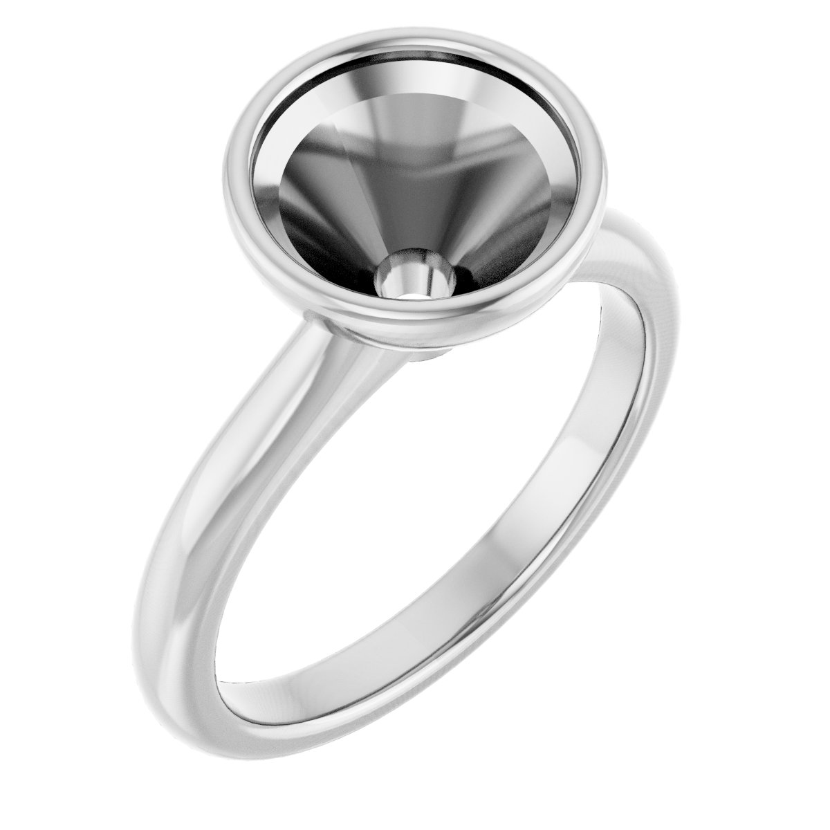 Bezel-Set Solitaire Engagement Ring