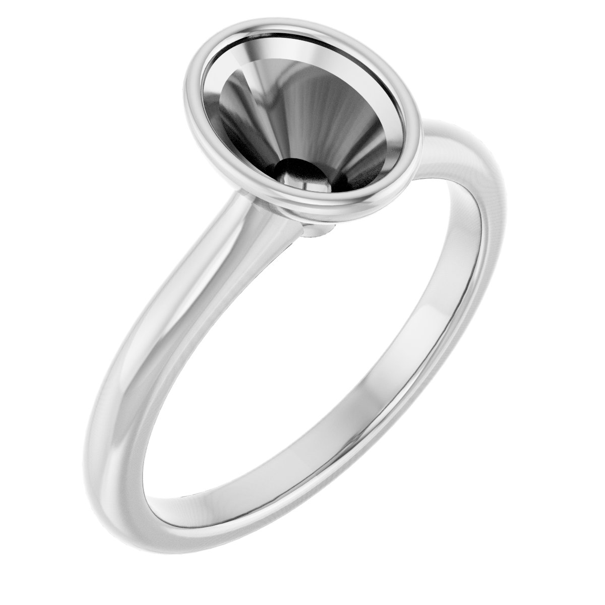 Bezel-Set Solitaire Engagement Ring