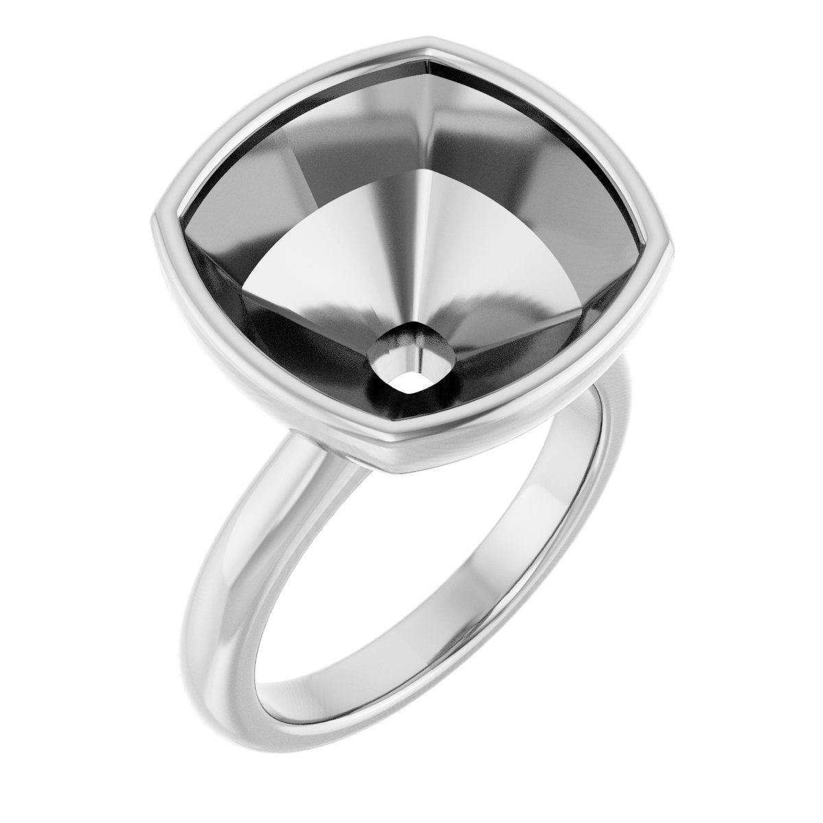 Bezel-Set Solitaire Engagement Ring