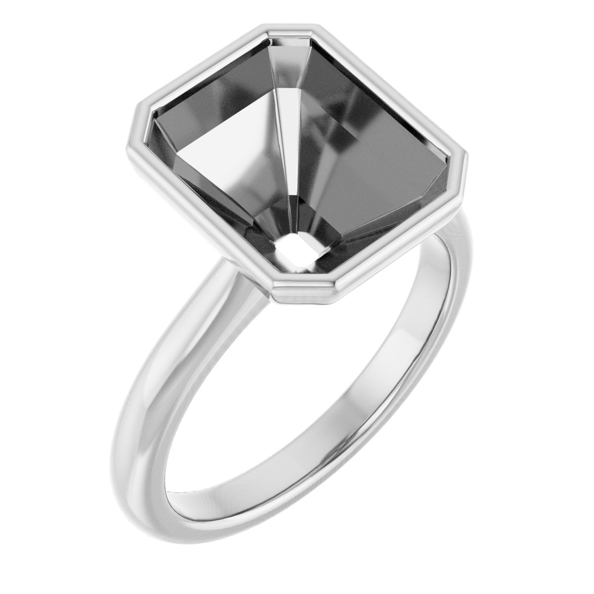 Bezel-Set Solitaire Engagement Ring