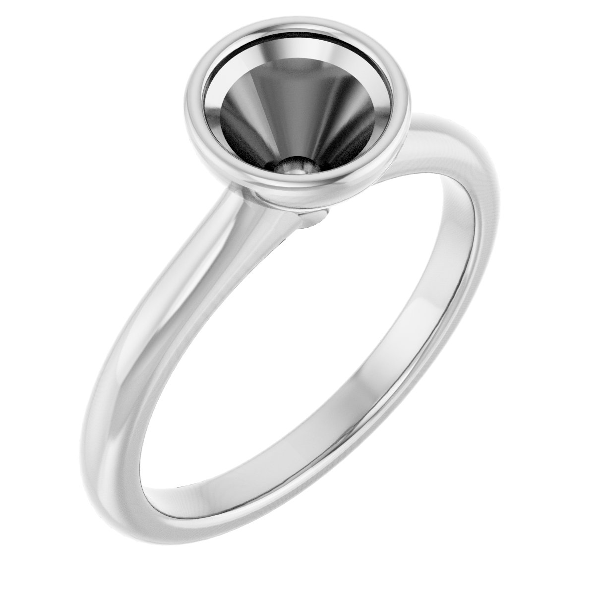 Bezel-Set Solitaire Engagement Ring
