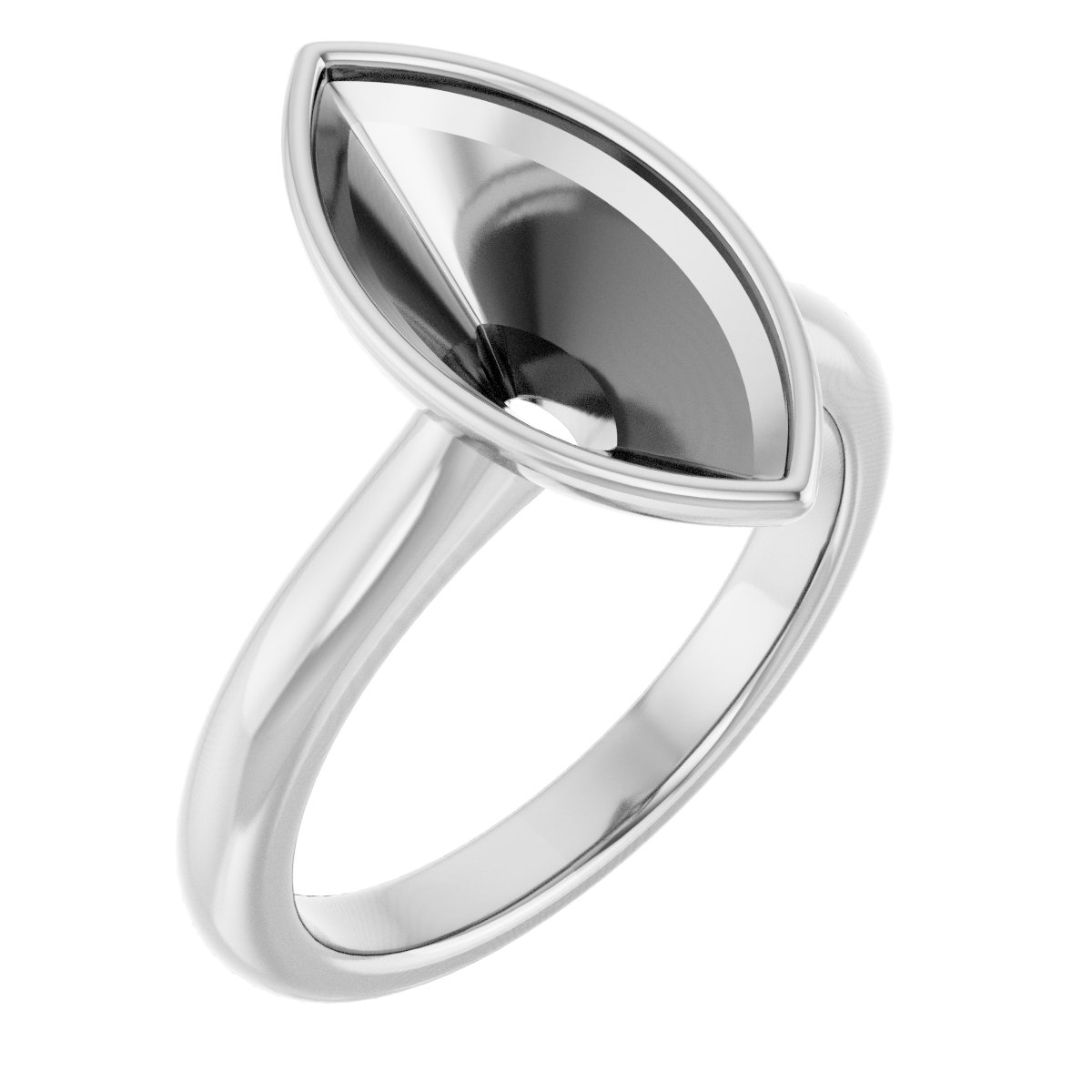 Bezel-Set Solitaire Engagement Ring