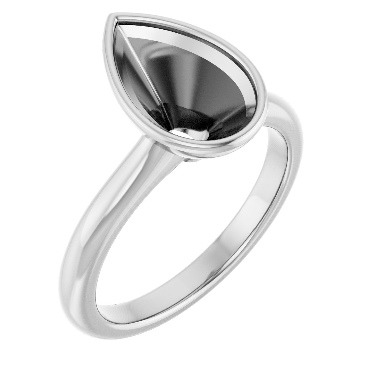 Bezel-Set Solitaire Engagement Ring