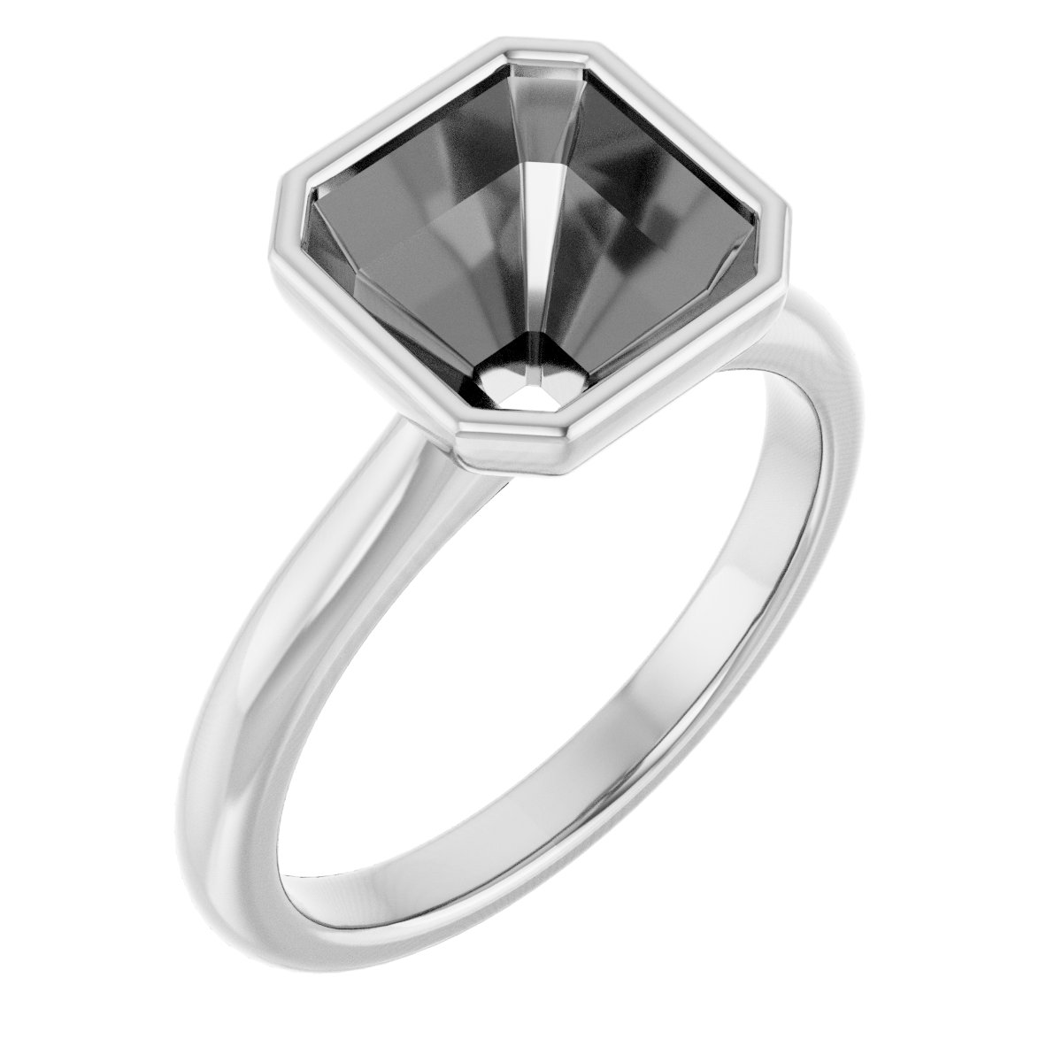 Bezel-Set Solitaire Engagement Ring