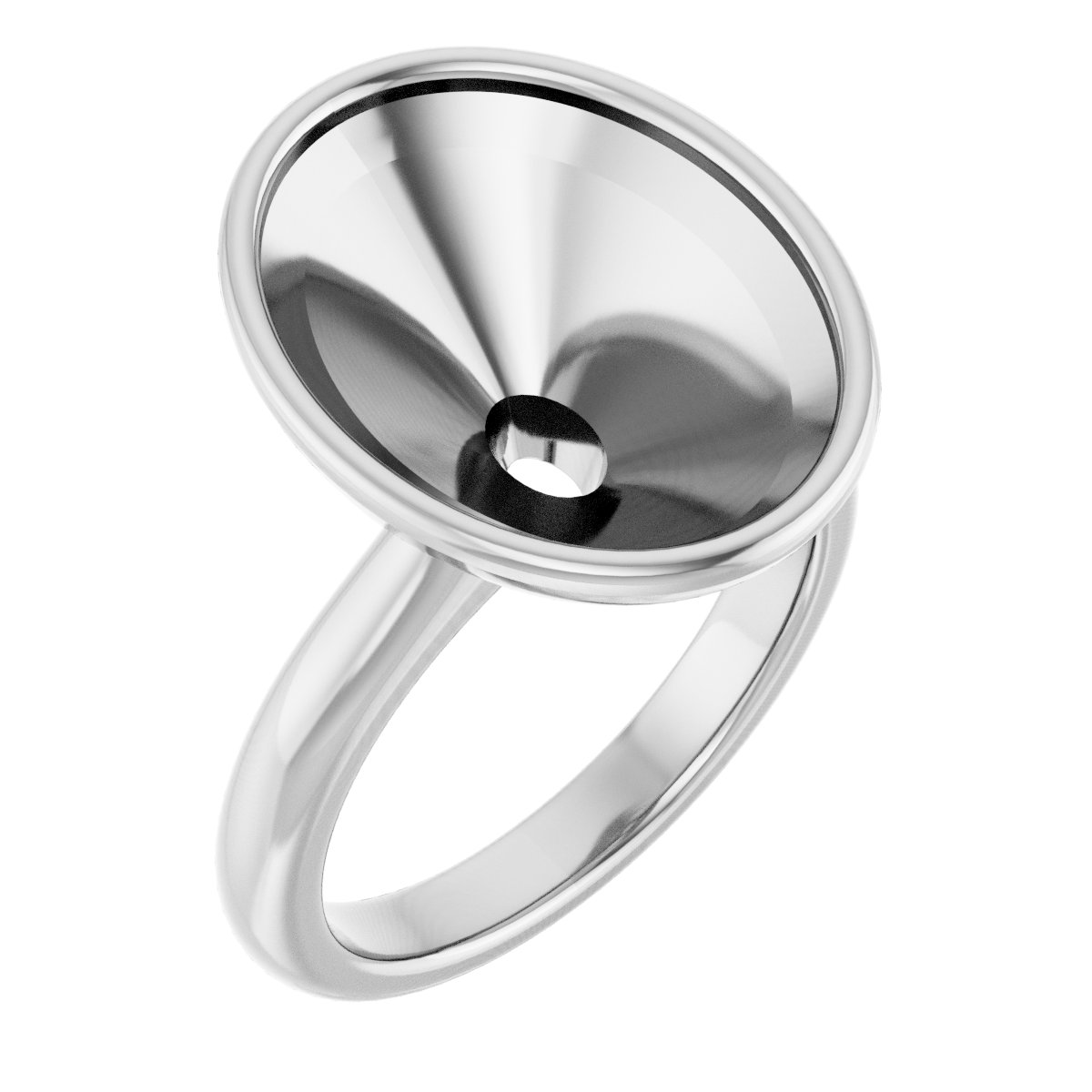 Bezel-Set Solitaire Engagement Ring