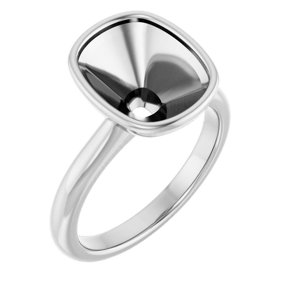 Bezel-Set Solitaire Engagement Ring
