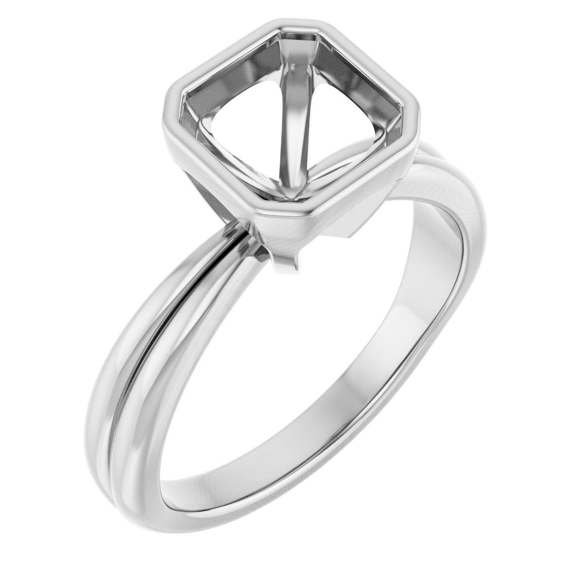 Bezel-Set Solitaire Engagement Ring