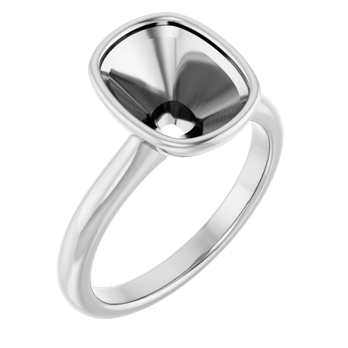 Bezel-Set Solitaire Engagement Ring