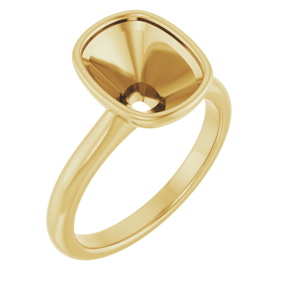 Bezel-Set Solitaire Engagement Ring