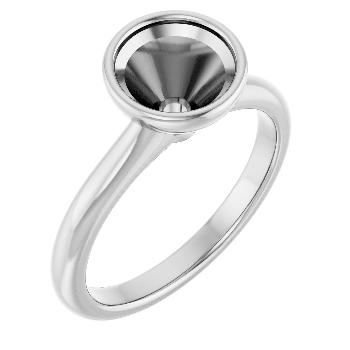 Bezel-Set Solitaire Engagement Ring