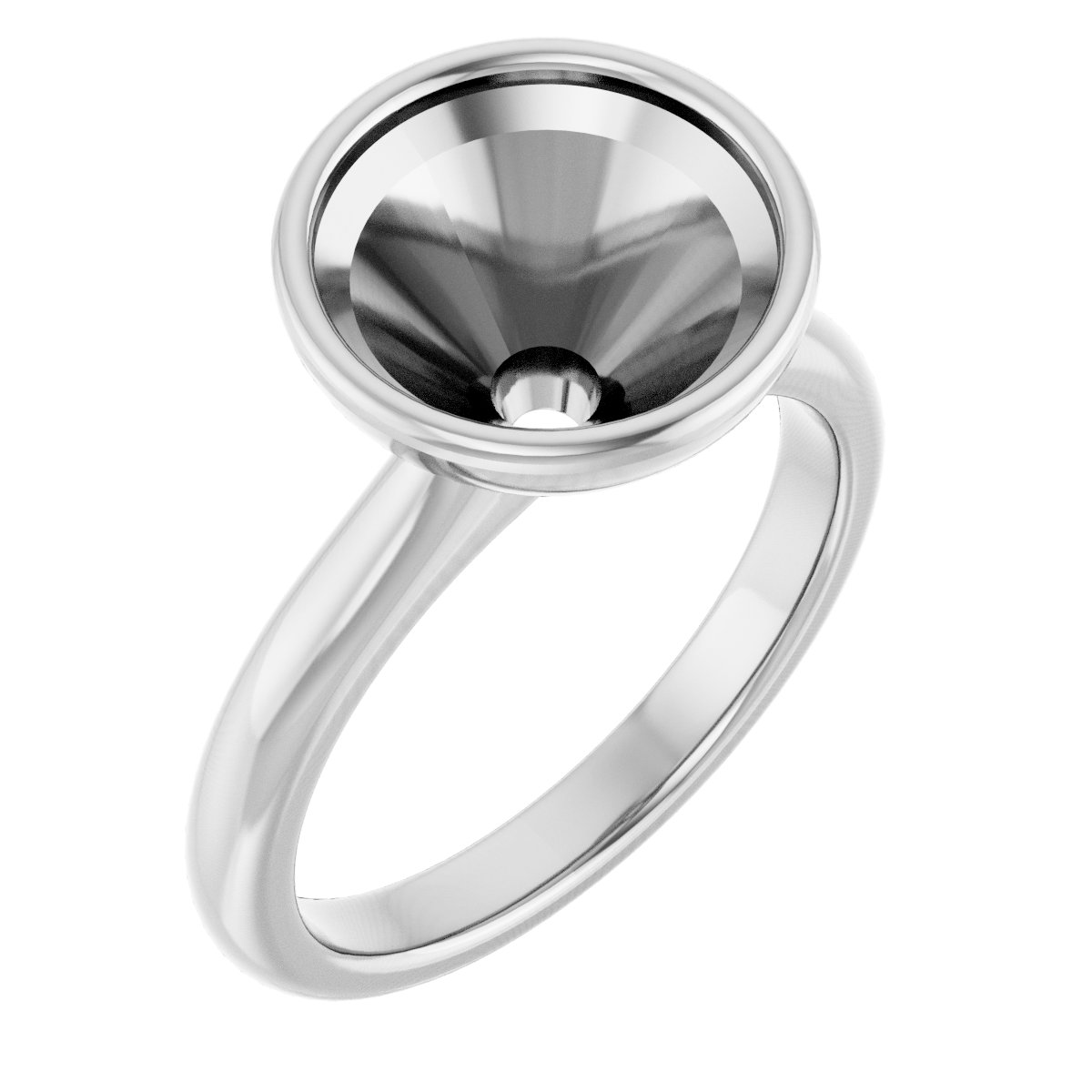 Bezel-Set Solitaire Engagement Ring