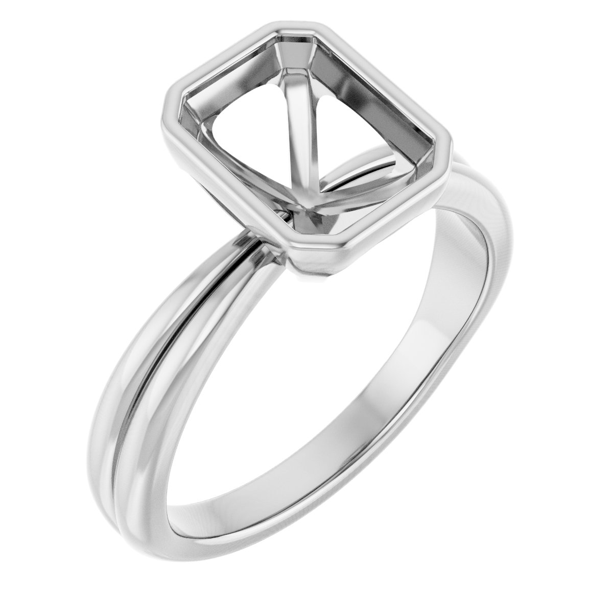 Bezel-Set Solitaire Engagement Ring