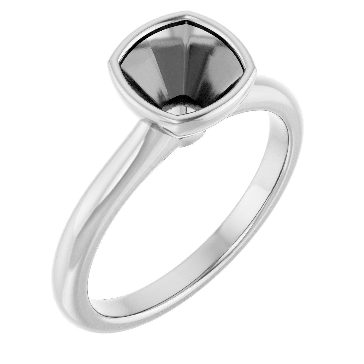 Bezel-Set Solitaire Engagement Ring