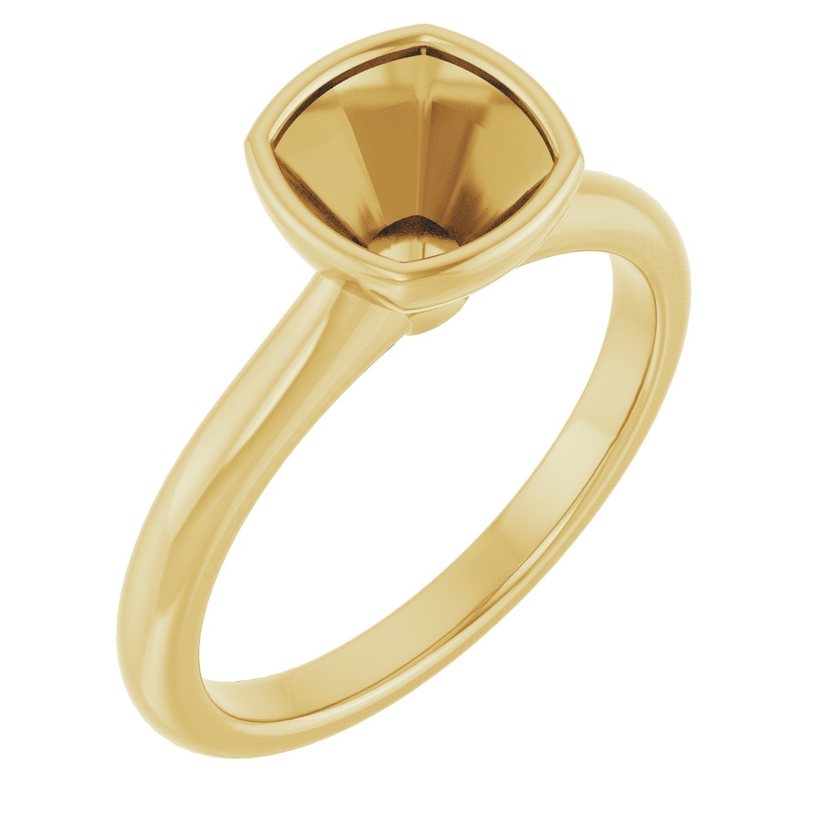Bezel-Set Solitaire Engagement Ring