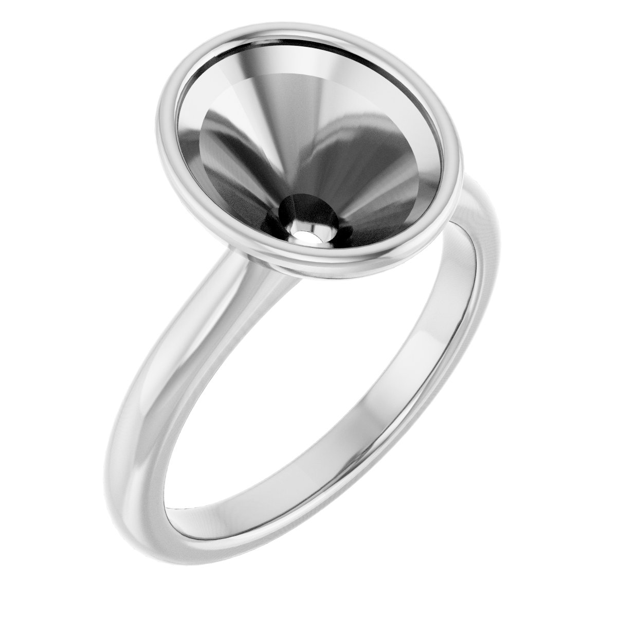Bezel-Set Solitaire Engagement Ring