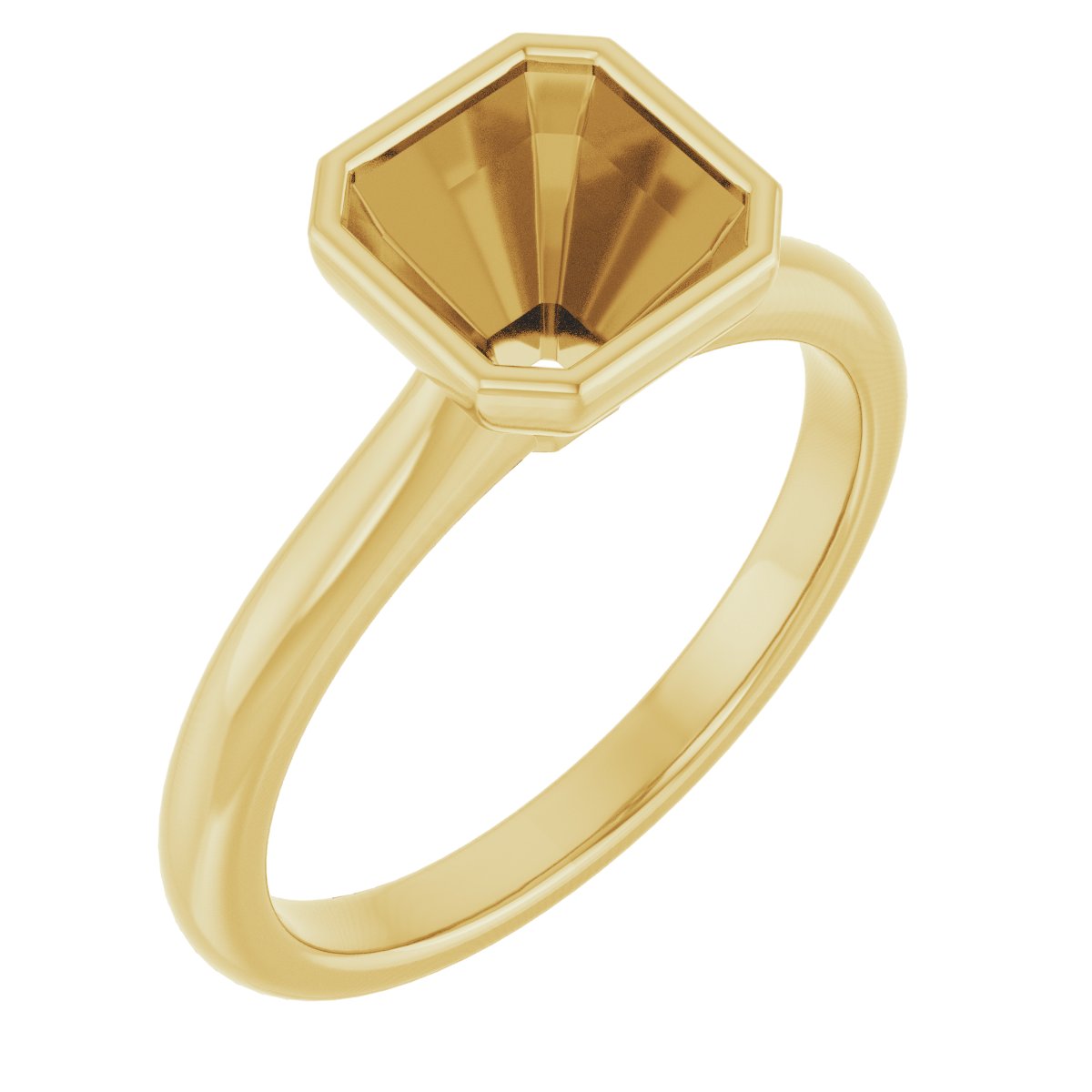 Bezel-Set Solitaire Engagement Ring