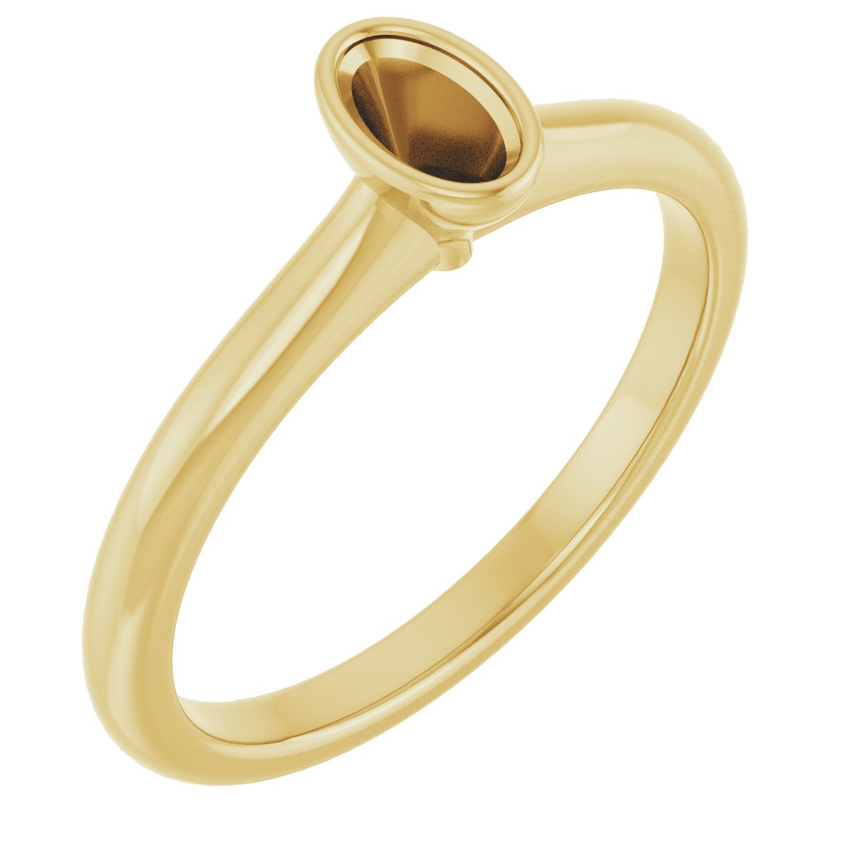 Bezel-Set Solitaire Engagement Ring