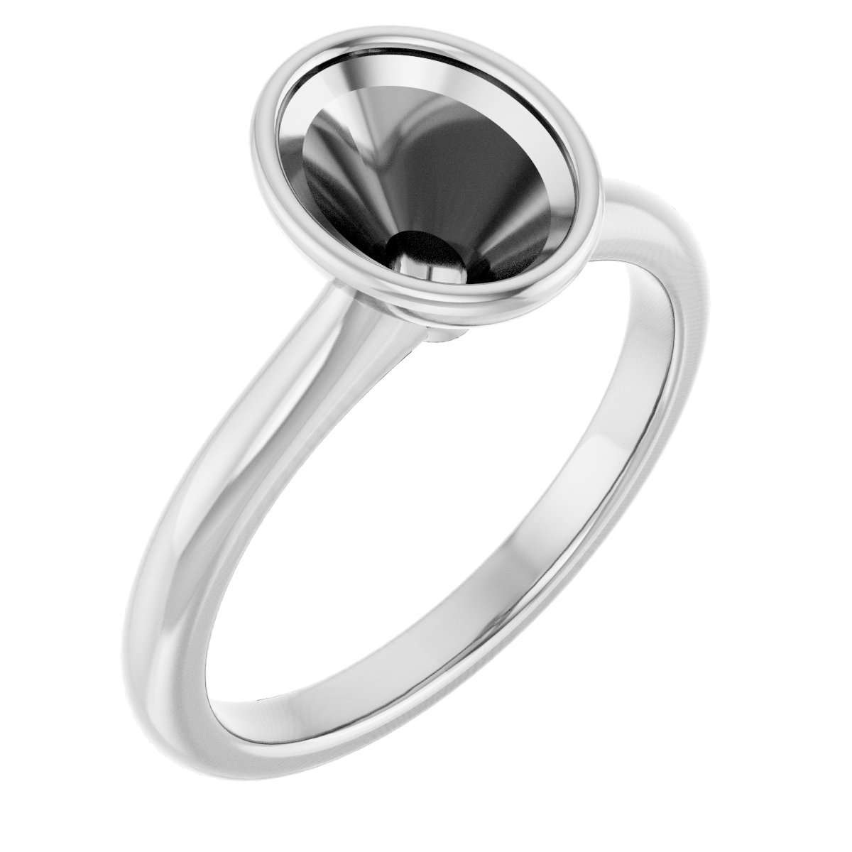 Bezel-Set Solitaire Engagement Ring