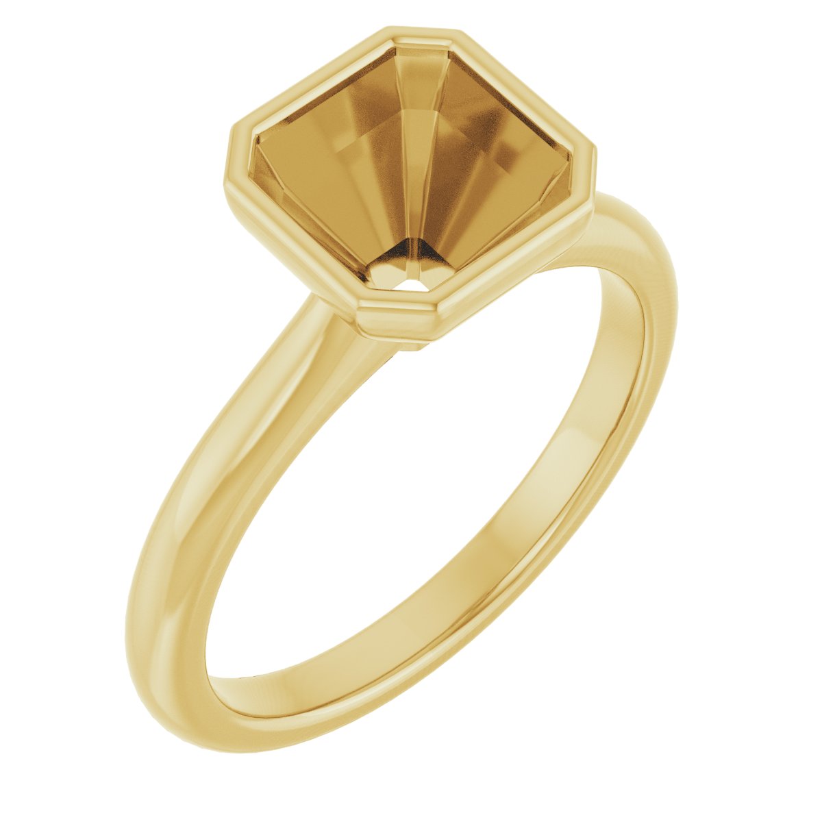 Bezel-Set Solitaire Engagement Ring