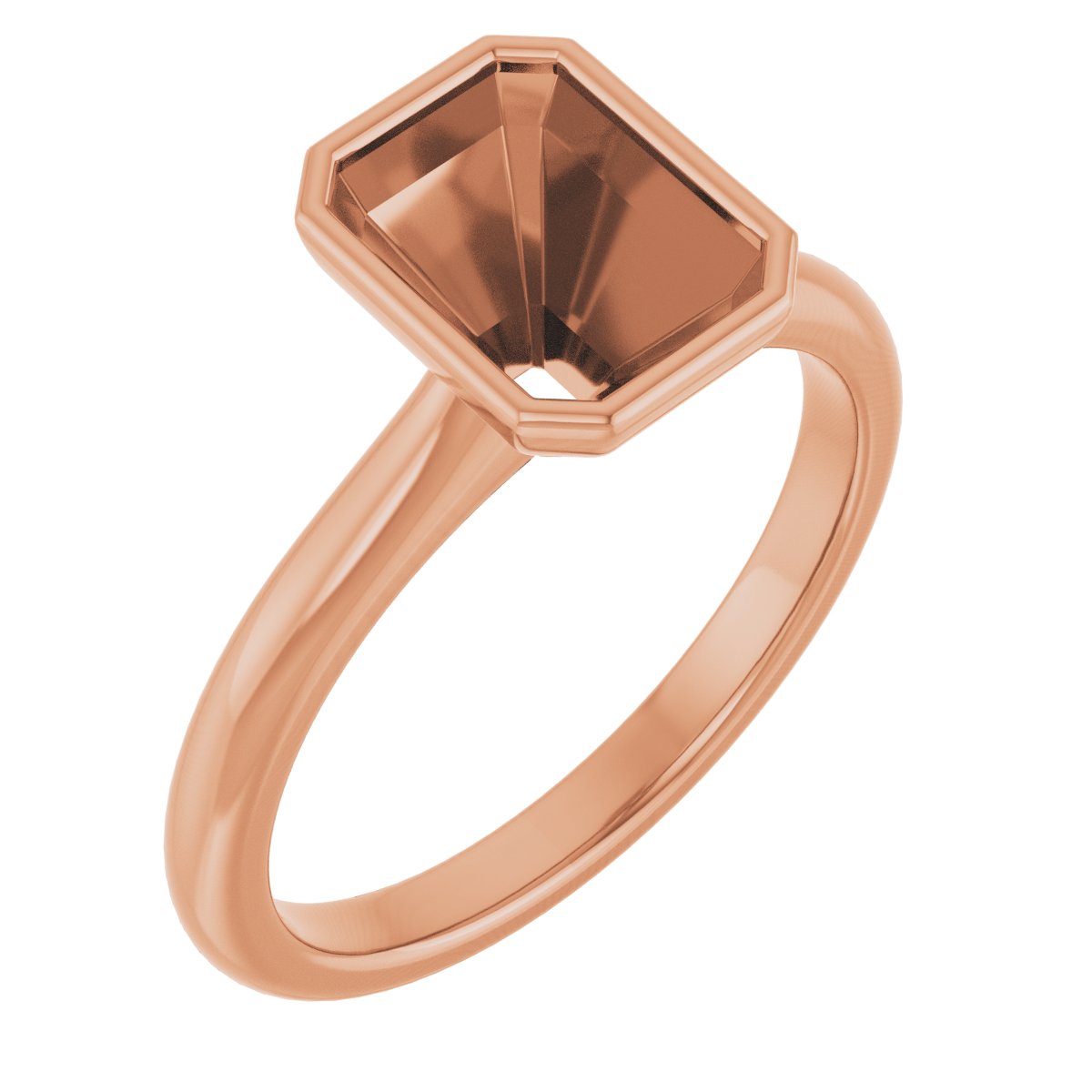 Bezel-Set Solitaire Engagement Ring