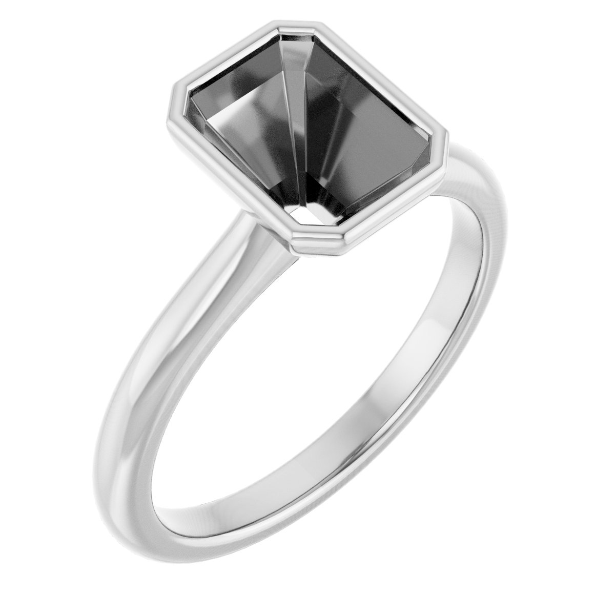 Bezel-Set Solitaire Engagement Ring