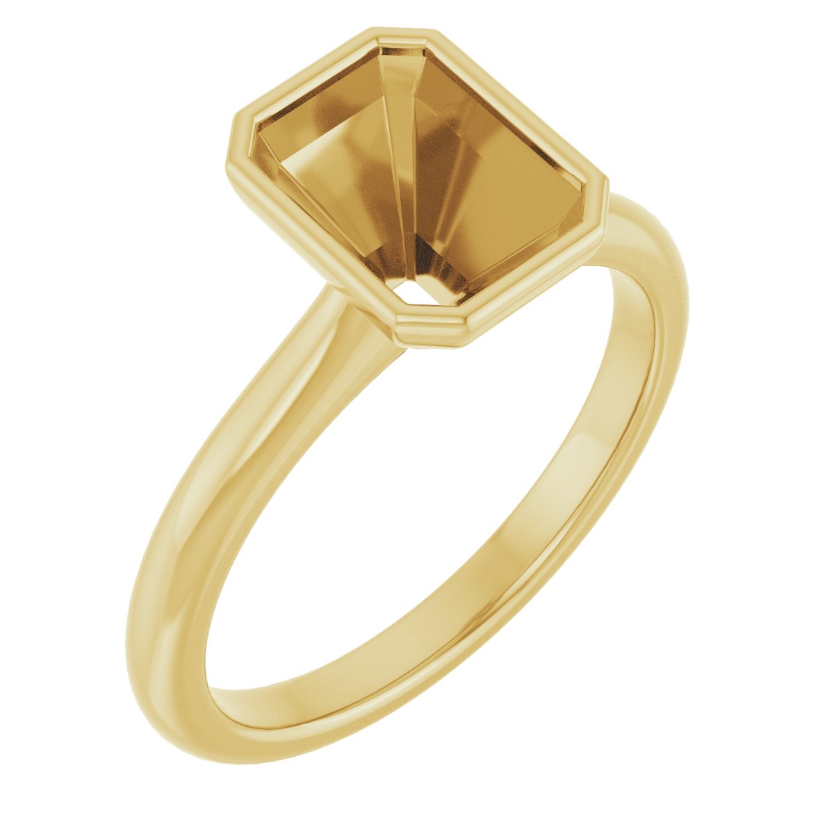 Bezel-Set Solitaire Engagement Ring