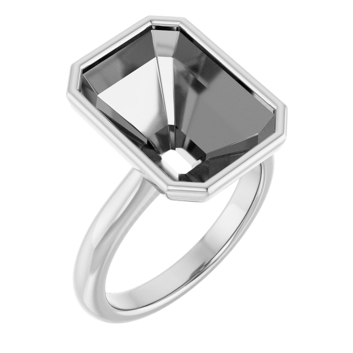 Bezel-Set Solitaire Engagement Ring