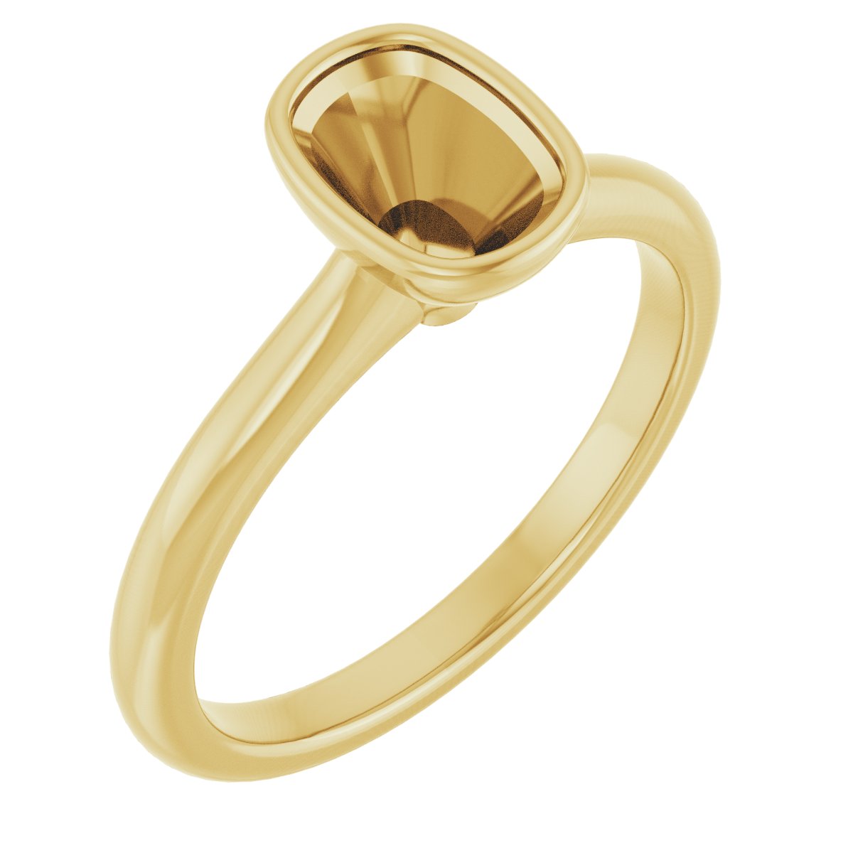 Bezel-Set Solitaire Engagement Ring